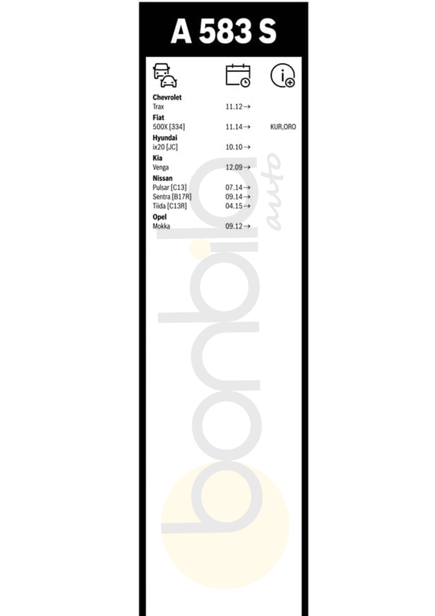 Stergatoare Parbriz Opel Mokka J13 2012-2019 Bosch AeroTwin A583S