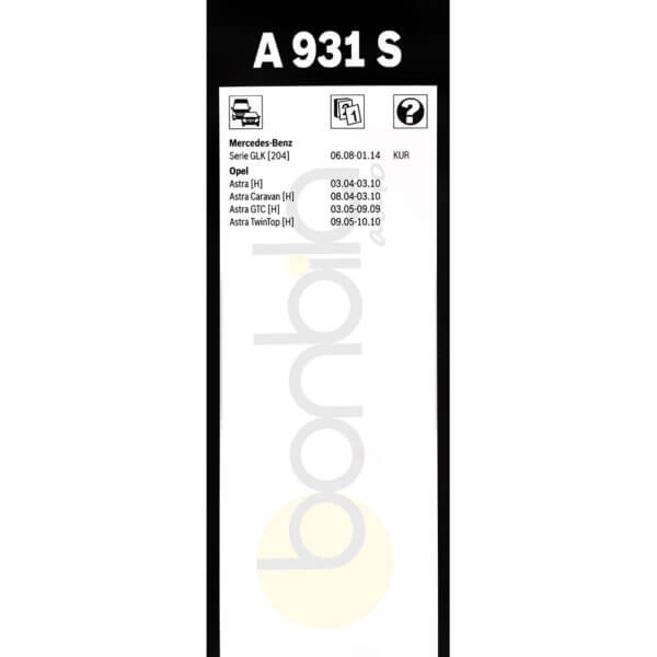 Stergatoare Opel Astra H, 2004 - 2014, Bosch AeroTwin A 931 S 55/45 cm - imagine 3