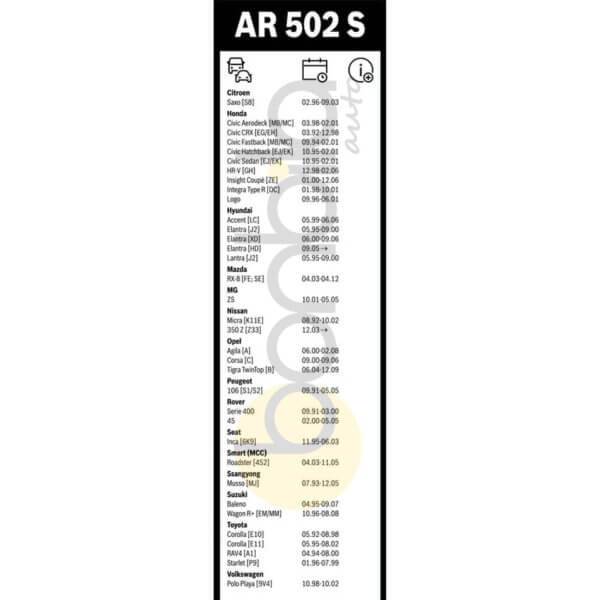 BOSCH Aerotwin Retro AR 655 S Tergicristalli 650, 550 mm anteriore
