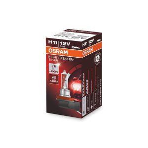 Bec H11 OSRAM Night Breaker Silver +100% lumina omologat pentru utilizare legala.
