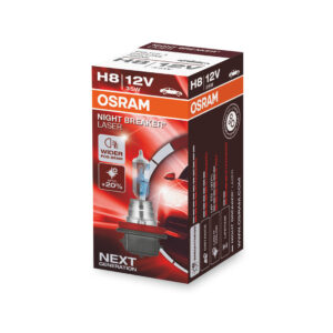 Bec H8 OSRAM Night Breaker Laser lumina omologat pentru utilizare legala.