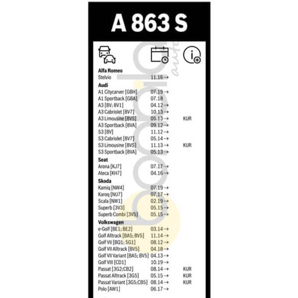 Stergatoare Bosch A863S