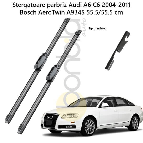 Stergatoare parbriz Audi A6 C6 2004-2011 Bosch AeroTwin A934S – set 550/500 mm, tehnologie premium si compatibilitate perfecta.