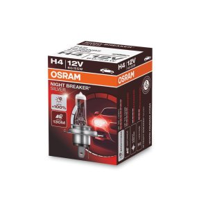 Bec H4 OSRAM Night Breaker Silver +100% lumina omologat pentru utilizare legala.