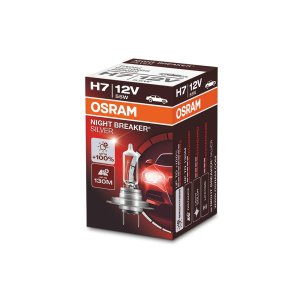 Bec H7 OSRAM Night Breaker Silver +100% lumina omologat pentru utilizare legala.