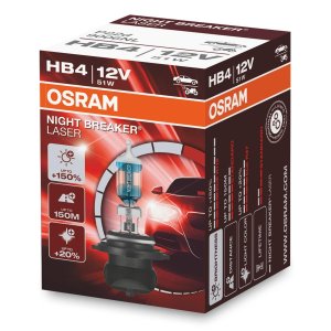 Bec HB4 OSRAM Night Breaker Laser +150% lumina omologat pentru utilizare legala.