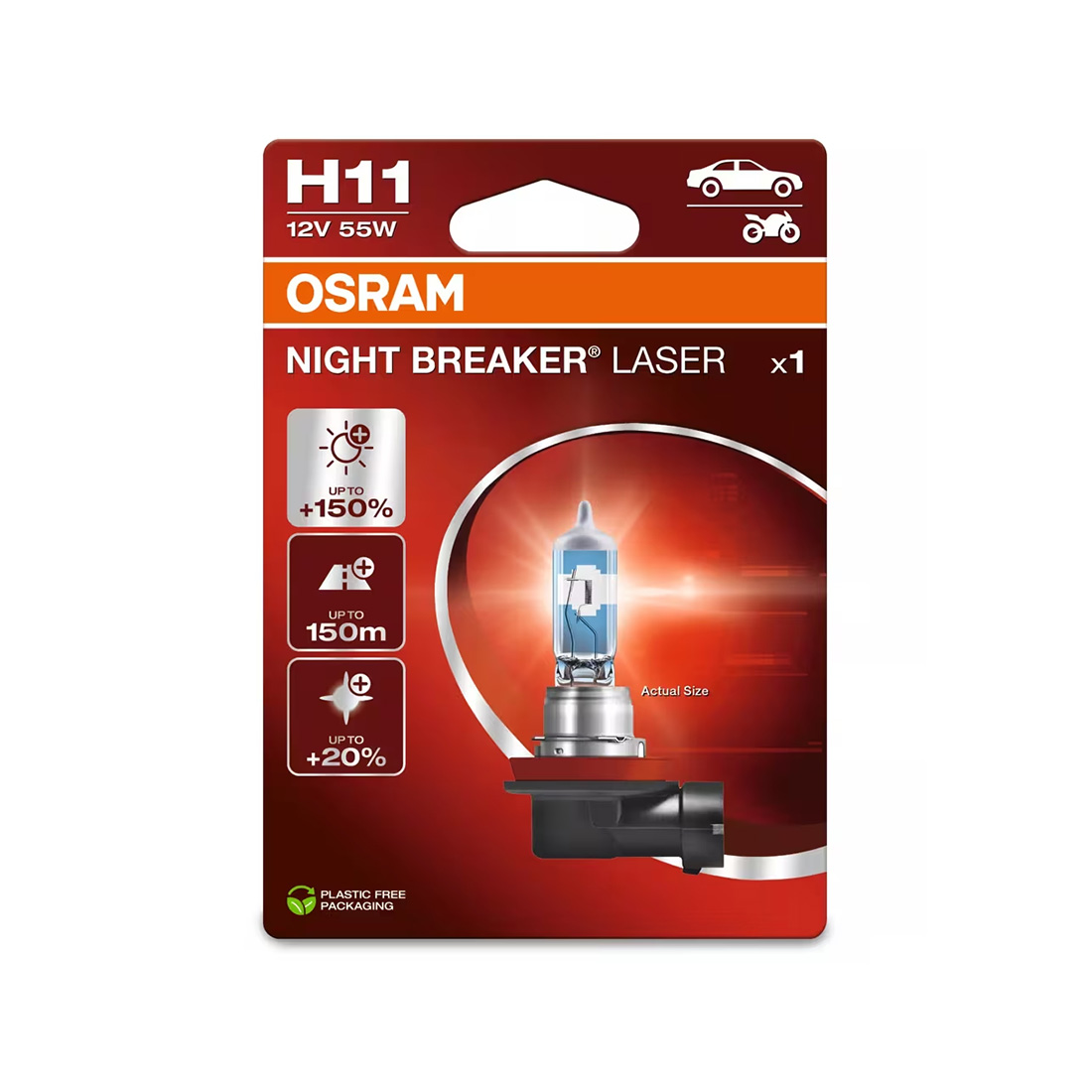 bec h11 osram night breaker laser 64211NL 1BL