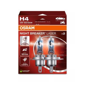 Acasă 10 Bec H4 OSRAM Night Breaker Laser +150% lumina omologat pentru utilizare legala.